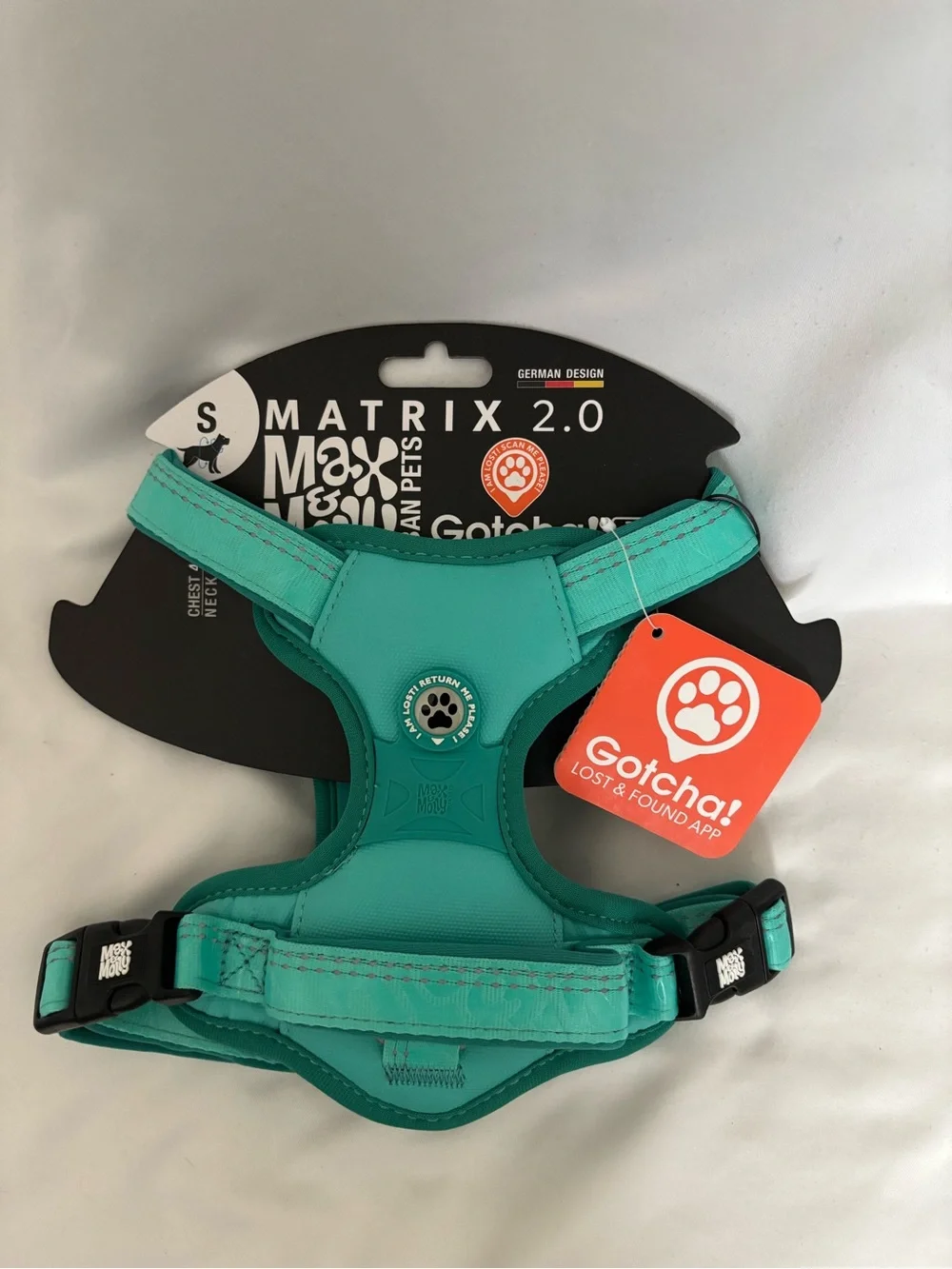 Matrix 2.0 Sport Dog Harness in Teal size S